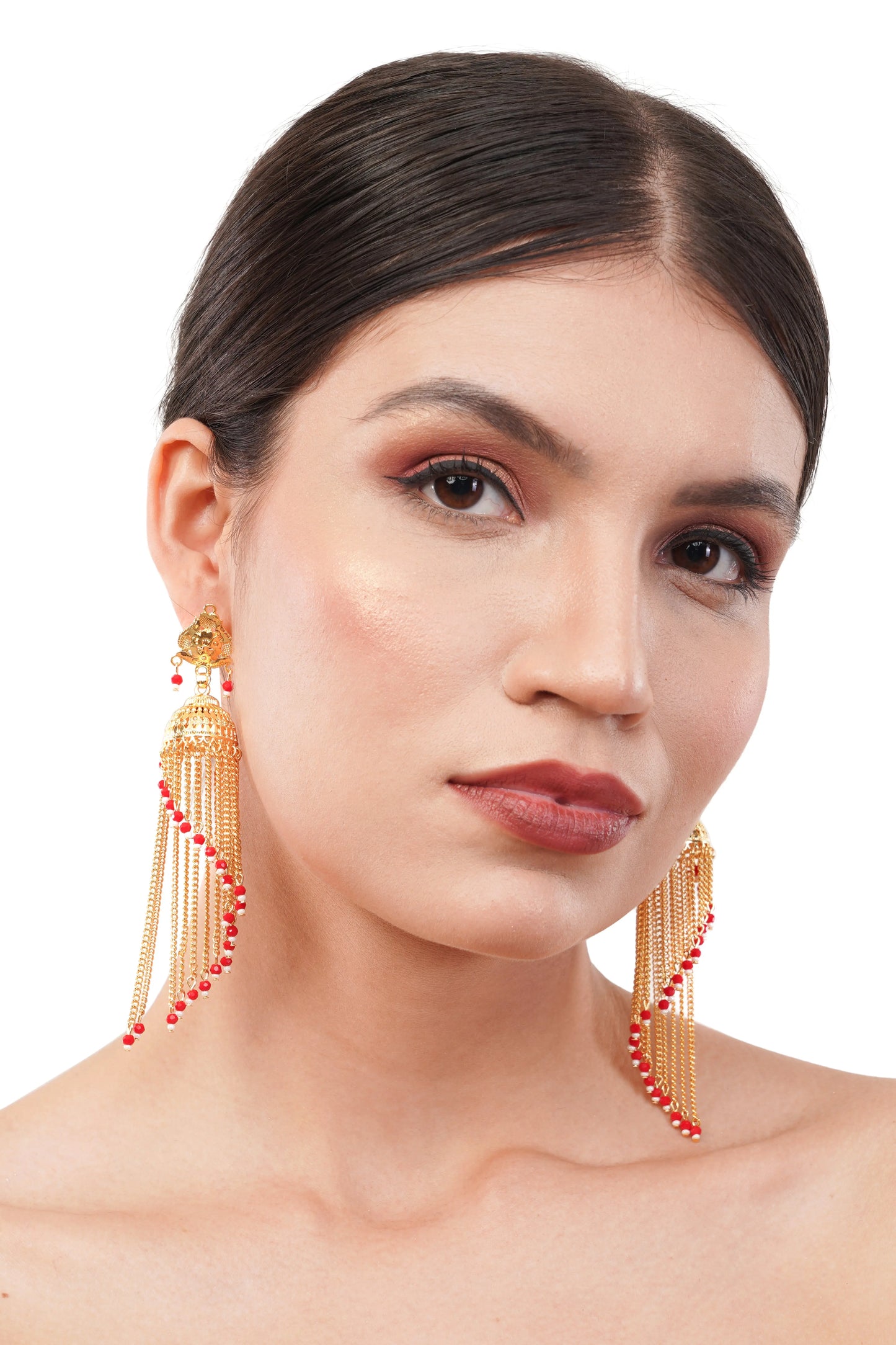 1 Gram Gold Plated Jhumka Earrings GiftorDecor