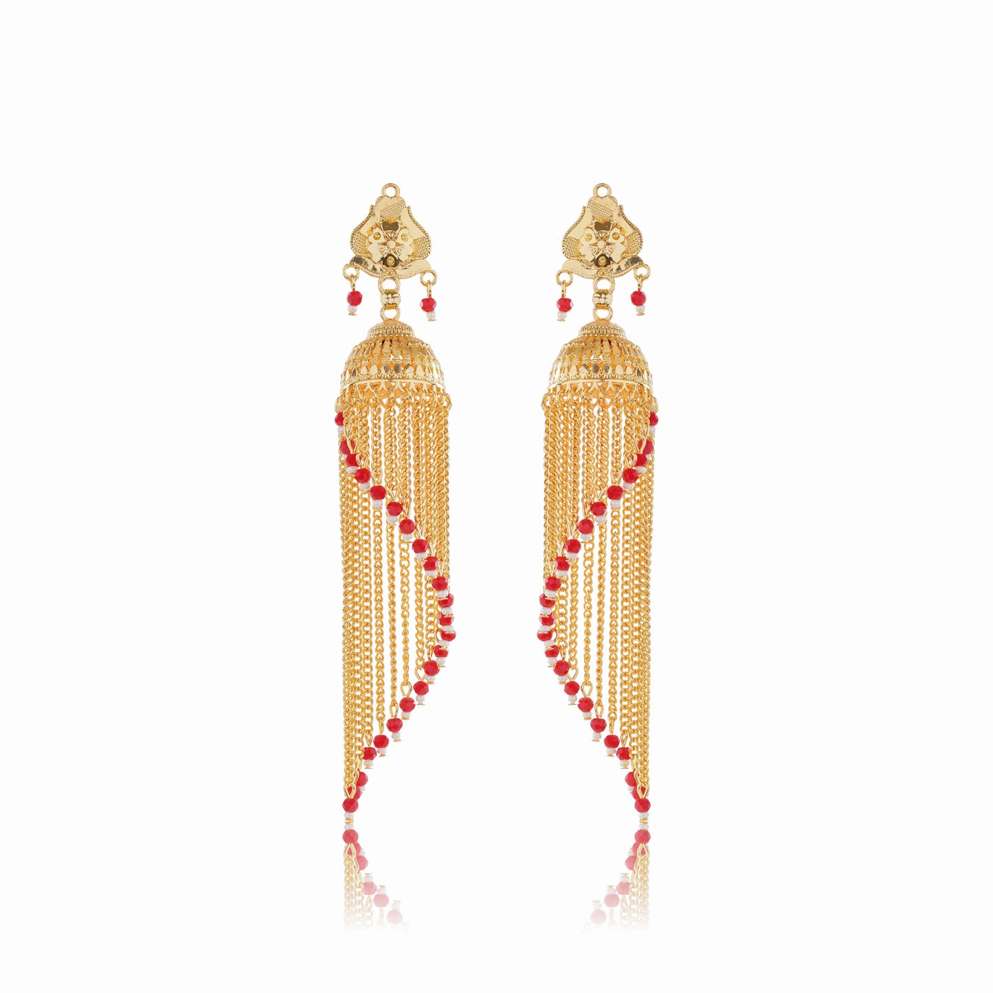 1 Gram Gold Plated Jhumka Earrings GiftorDecor