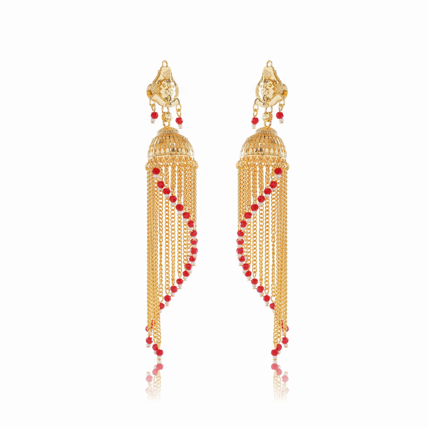 1 Gram Gold Plated Jhumka Earrings GiftorDecor