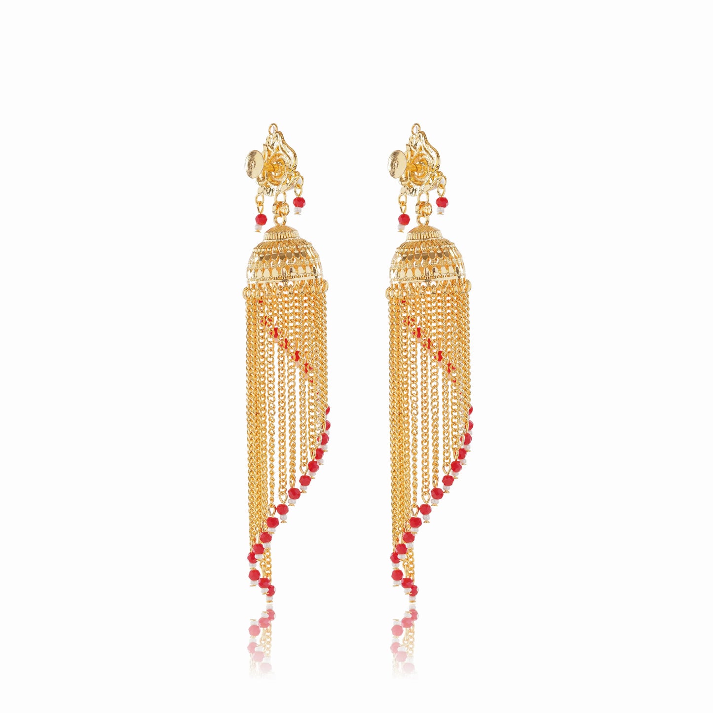 1 Gram Gold Plated Jhumka Earrings GiftorDecor