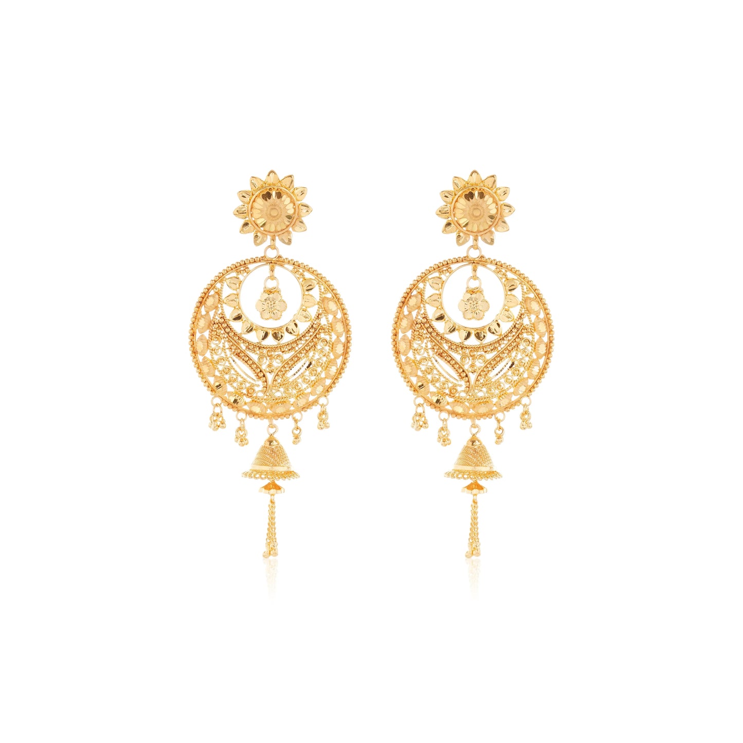 1 Gram Gold Plated Jhumka Earrings GiftorDecor
