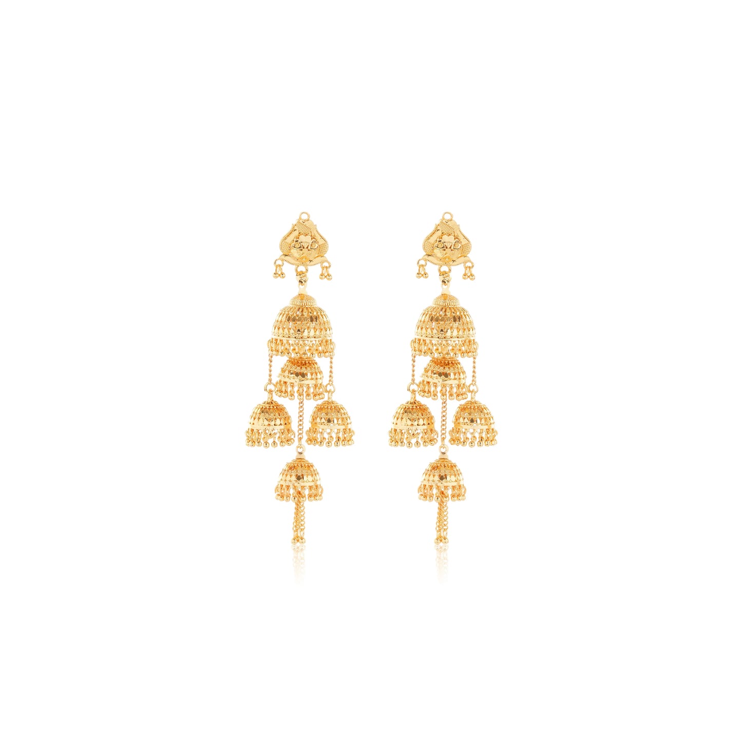 1 Gram Gold Plated Jhumka Earrings GiftorDecor