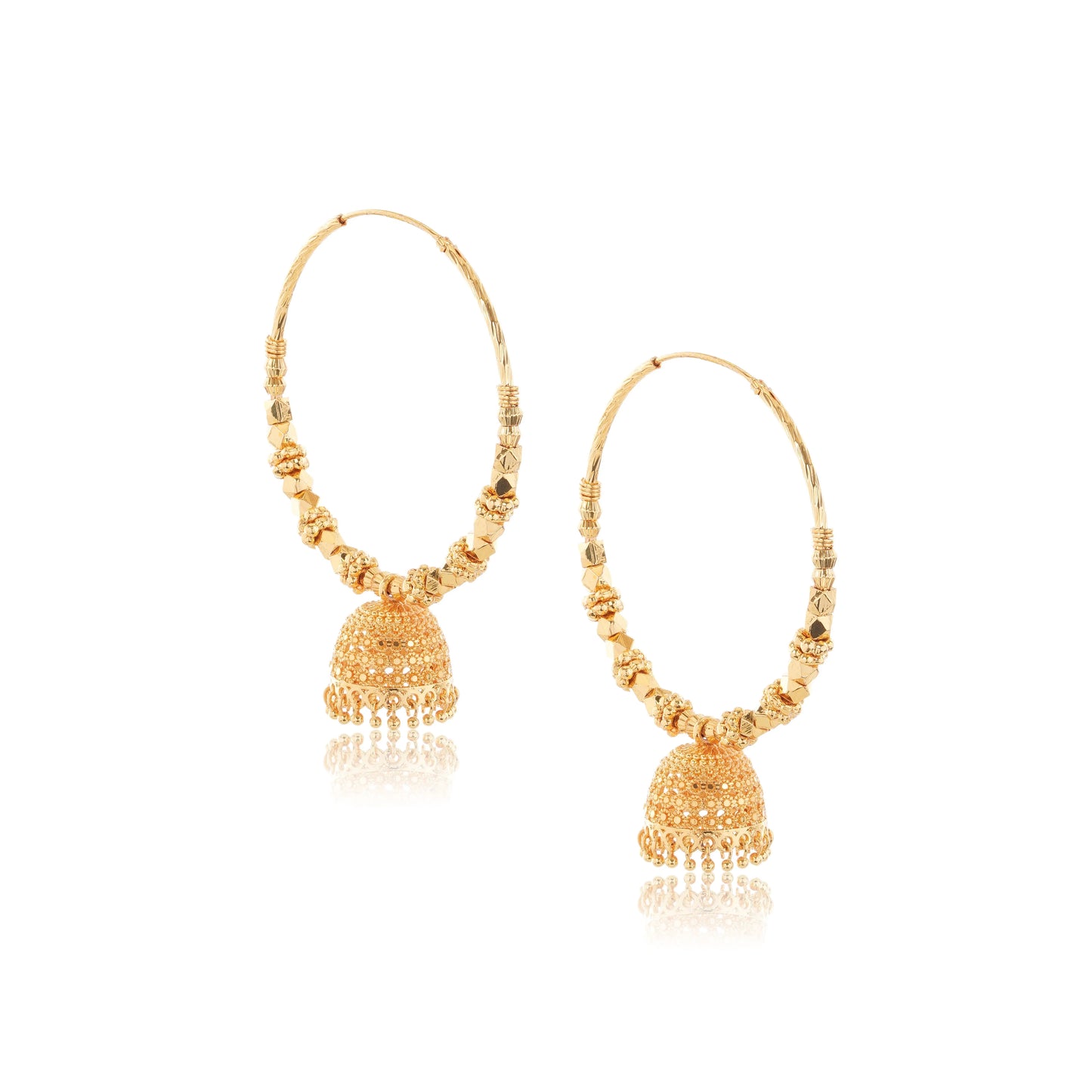 1 Gram Gold Plated Jhumka Earrings GiftorDecor
