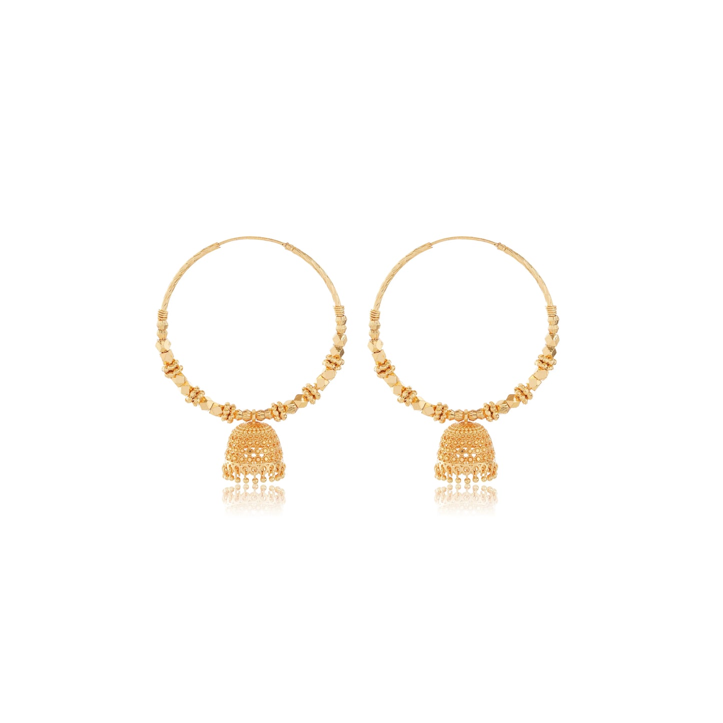 1 Gram Gold Plated Jhumka Earrings GiftorDecor