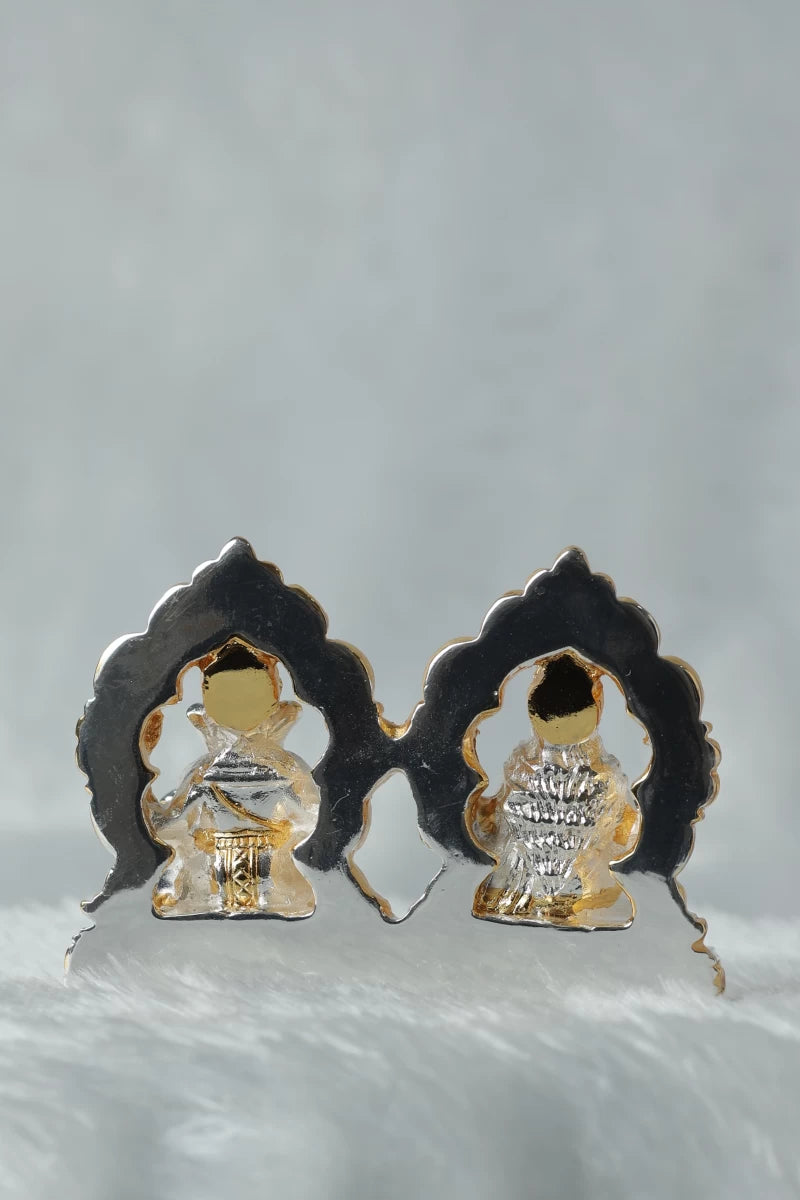 Gold and Silver Plated Maa Laxmi and Ganpati GiftorDecor