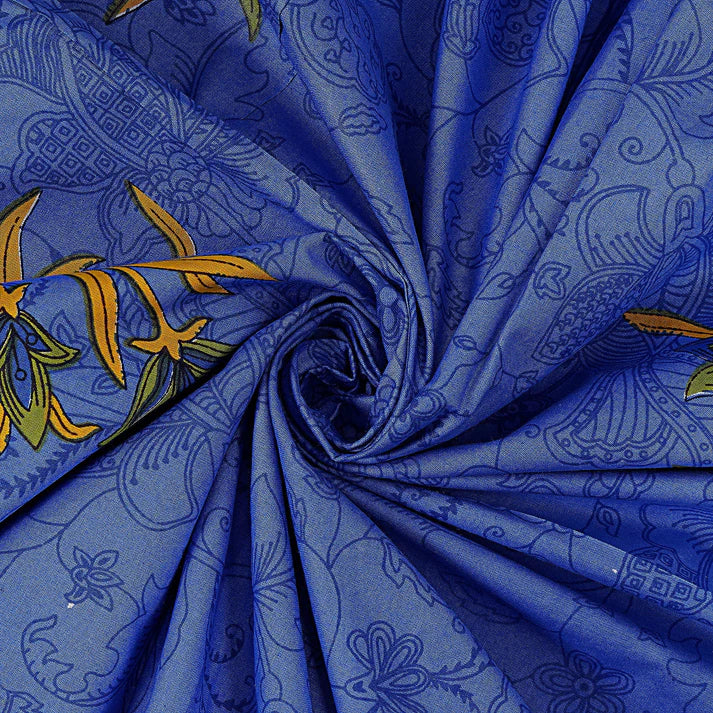 100% Pure Organic Cotton Fabric Hand Block Printed King Size Double Bedsheet with 2 Pillow Covers 340 TC Gift Or Decor