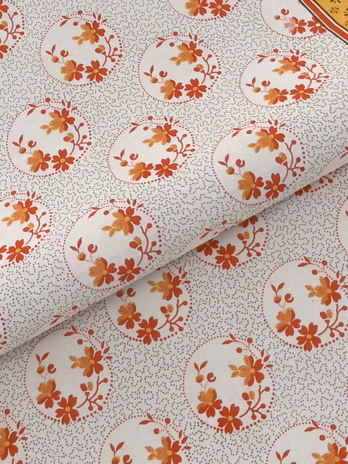 100% Pure Organic Cotton Fabric Hand Block Printed King Size Double Bedsheet with 2 Pillow Covers 340 TC Gift Or Decor