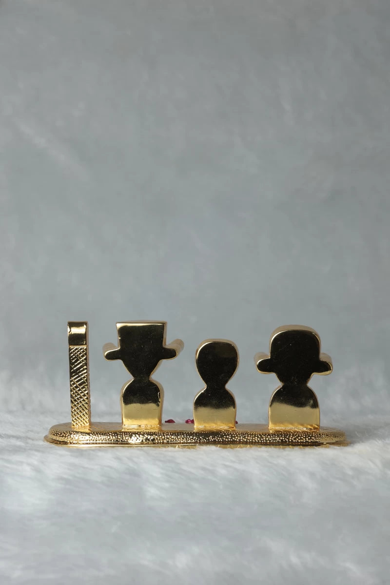 Gold Plated Jagannath, Balabhadra, Subhadra & Chakta Set GiftorDecor