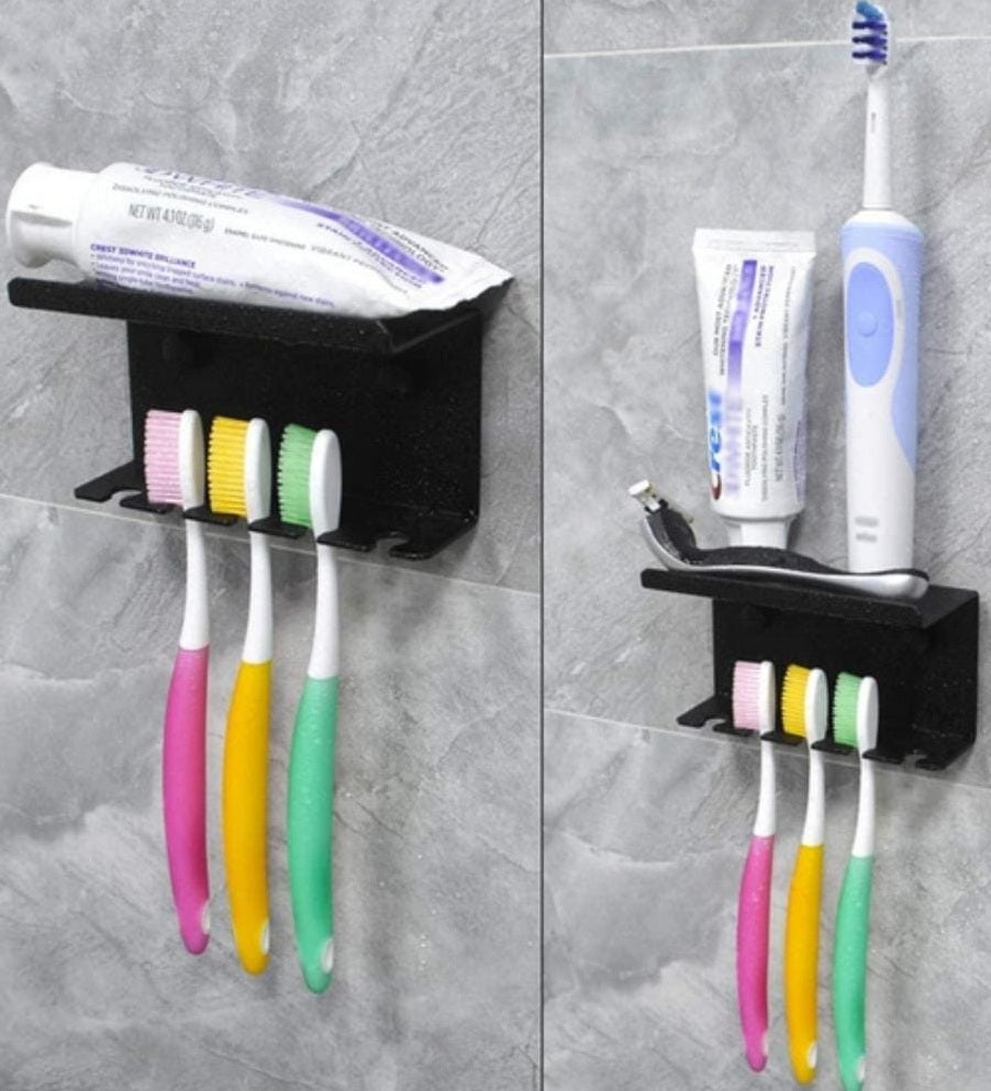 Metal Toothpaste Holder Black Colour 4mm | H - 6.4 Cm W-12.5 Cm L - 4.1 Cm Gift Or Decor