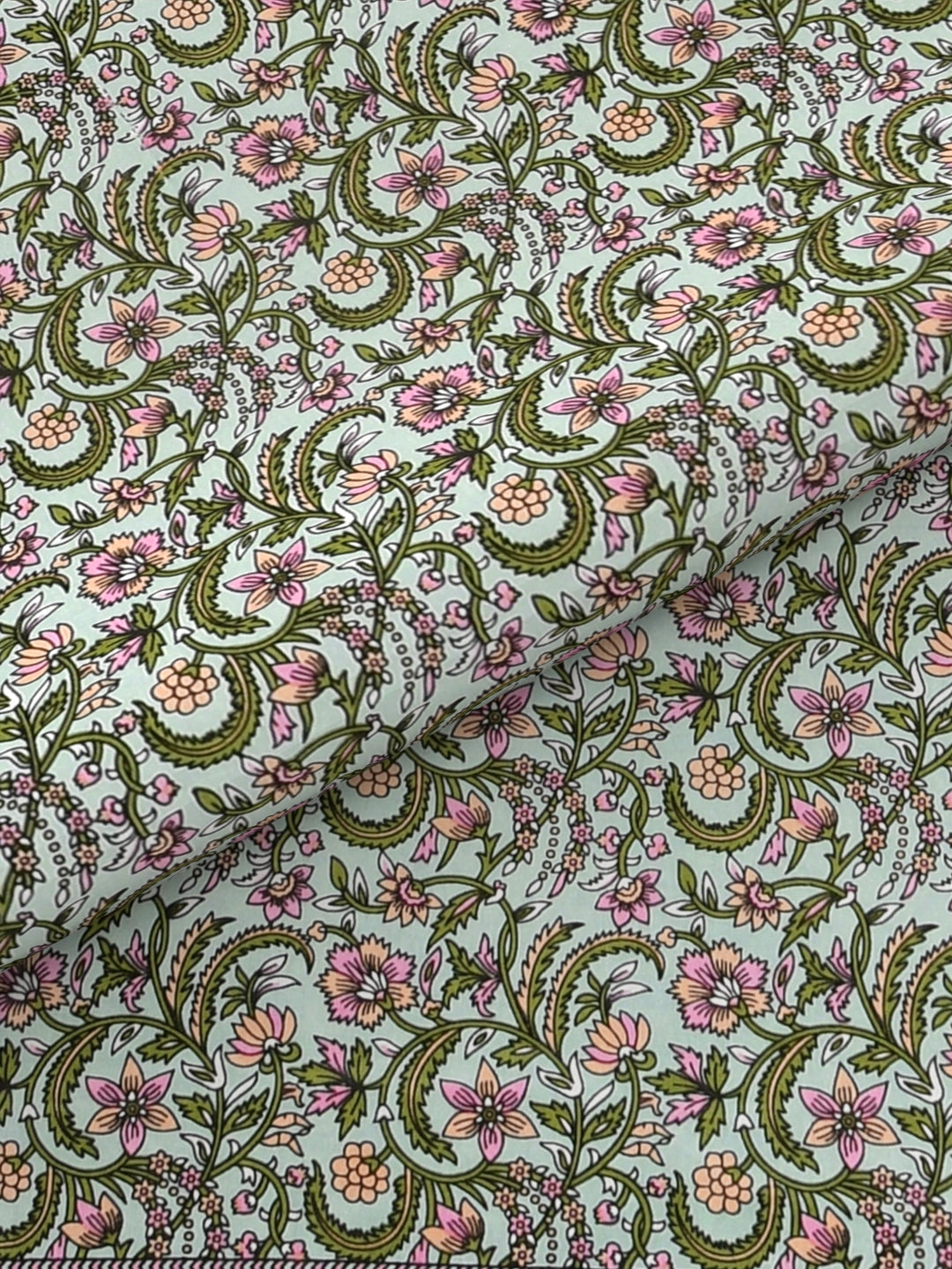 Pure Organic Cotton Jaipuri Hand Block Printed Jumbo King Size Bedsheet with Pillow Covers