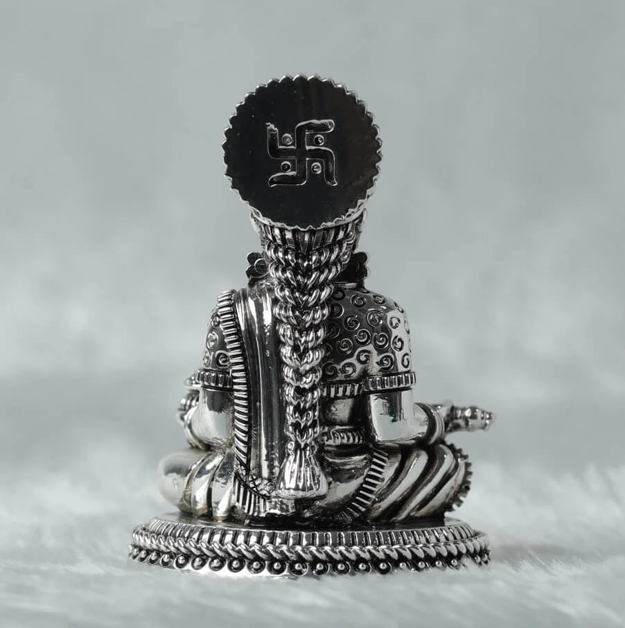 Silver Plated Antique Finish Annapurna Maa GiftorDecor