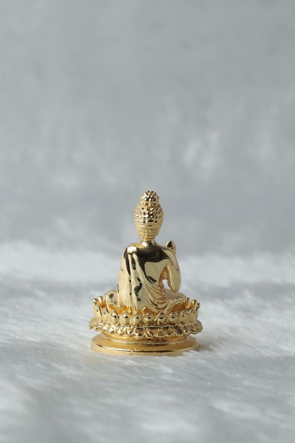 Radiant Gold Plated Buddha Statue