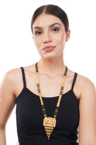 Traditional Indian 1 Gram Gold Mangal sutra with Black Beads