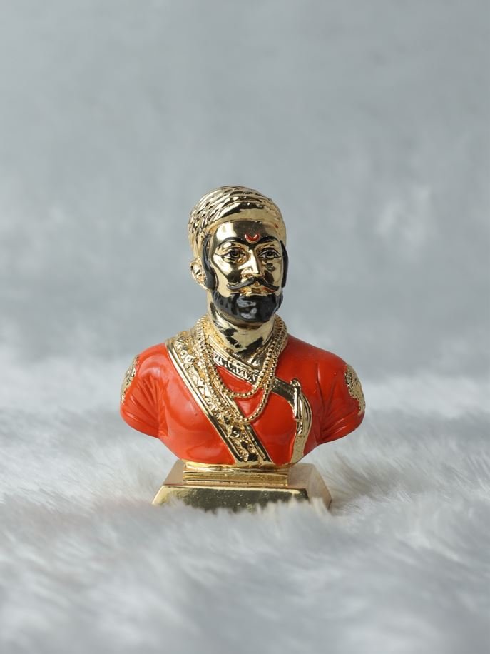 Majestic Gold Plated Chatrapati Shivaji Maharaj Statue