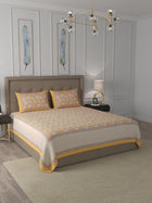 108 X 108 inch Bedsheet Super King Size 100% Cotton for Double Bed with Pillow Cover