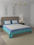 108 X 108 inch Bedsheet Super King Size 100% Cotton for Double Bed with Pillow Cover