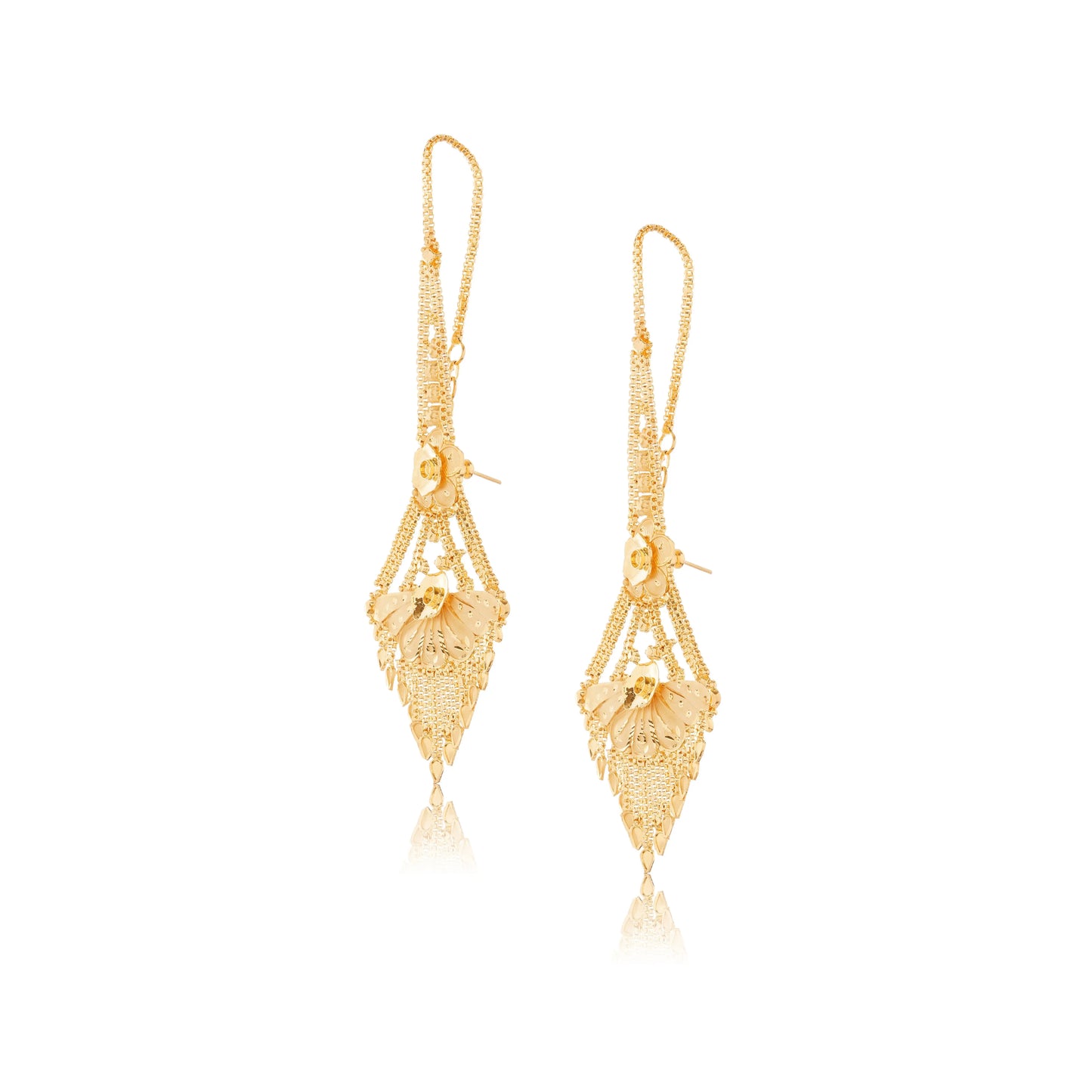Elegant 1 Gram Gold Plated Drop Earrings GiftorDecor