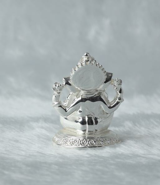 Silver Plated Ganpati Idol