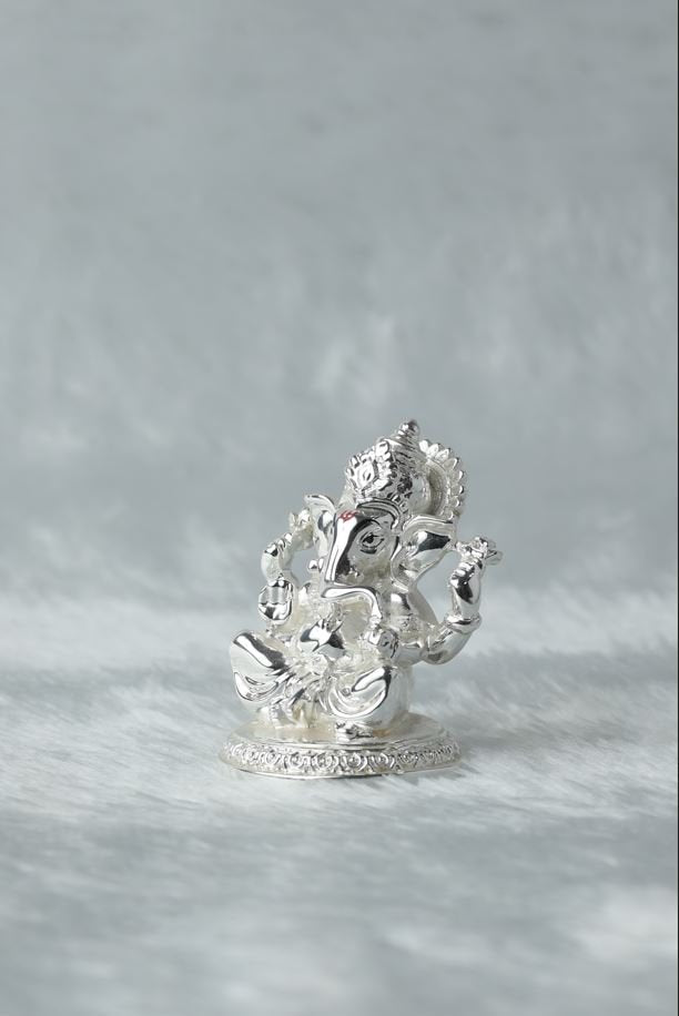 Silver Plated Ganpati Idol