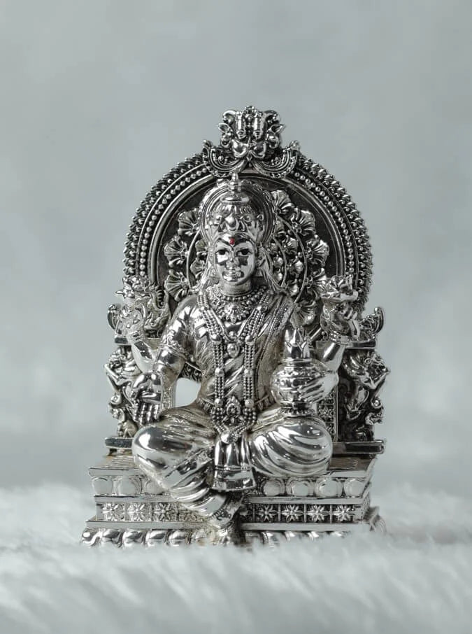 Silver Plated antique finish Maa Laxmi GiftorDecor