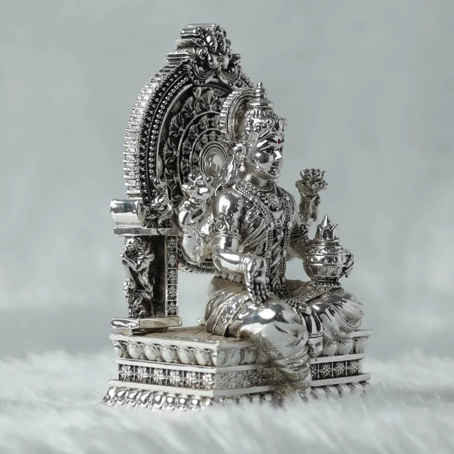 Silver Plated antique finish Maa Laxmi GiftorDecor