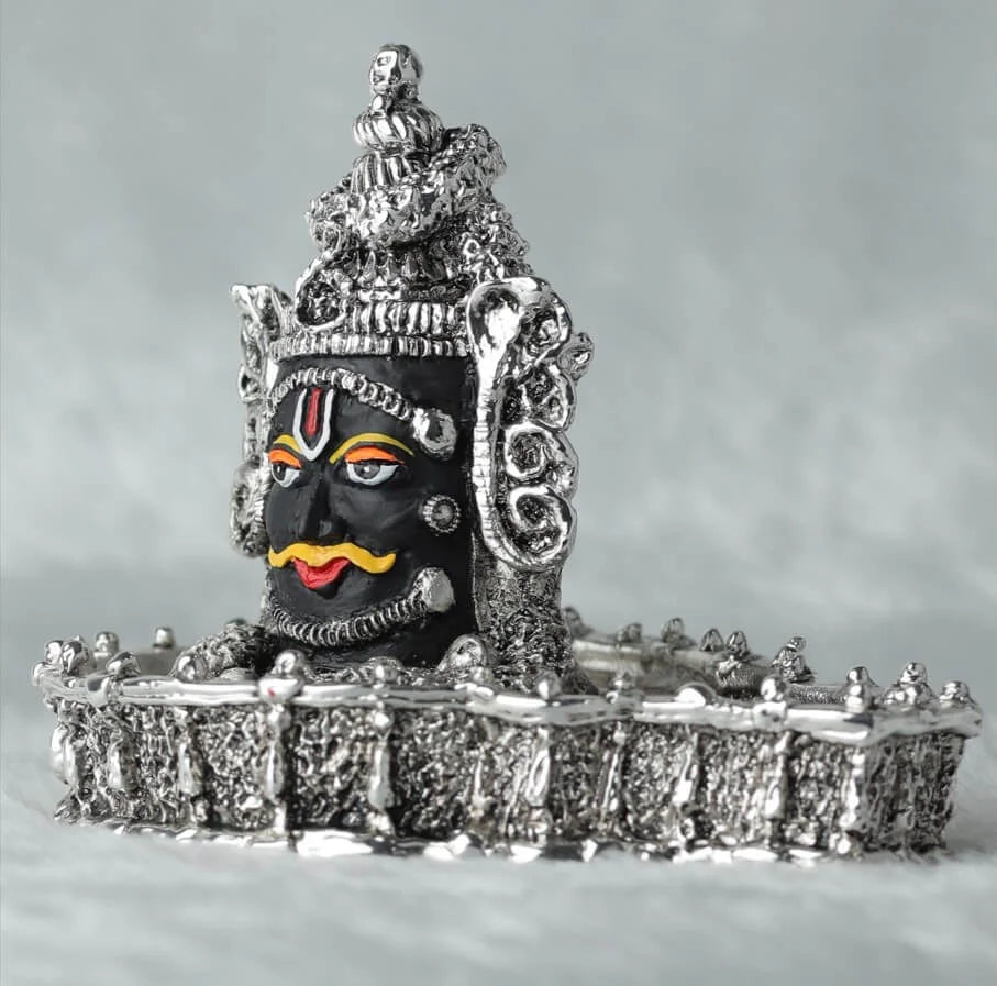 Antique Silver Mahakal Shivling Idol GiftorDecor