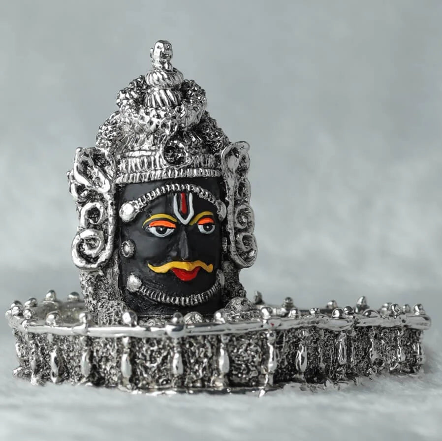 Antique Silver Mahakal Shivling Idol GiftorDecor