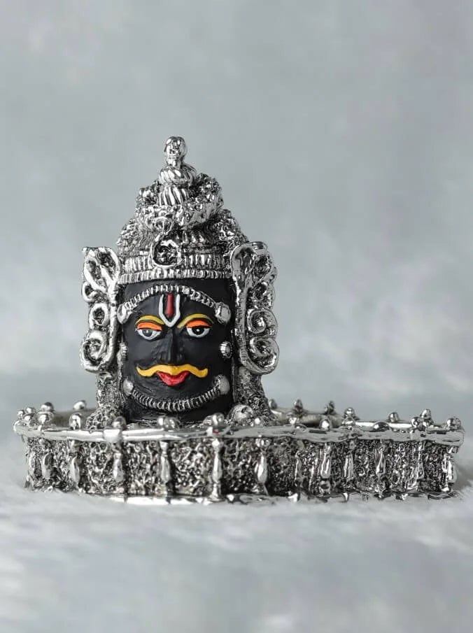 Antique Silver Mahakal Shivling Idol GiftorDecor