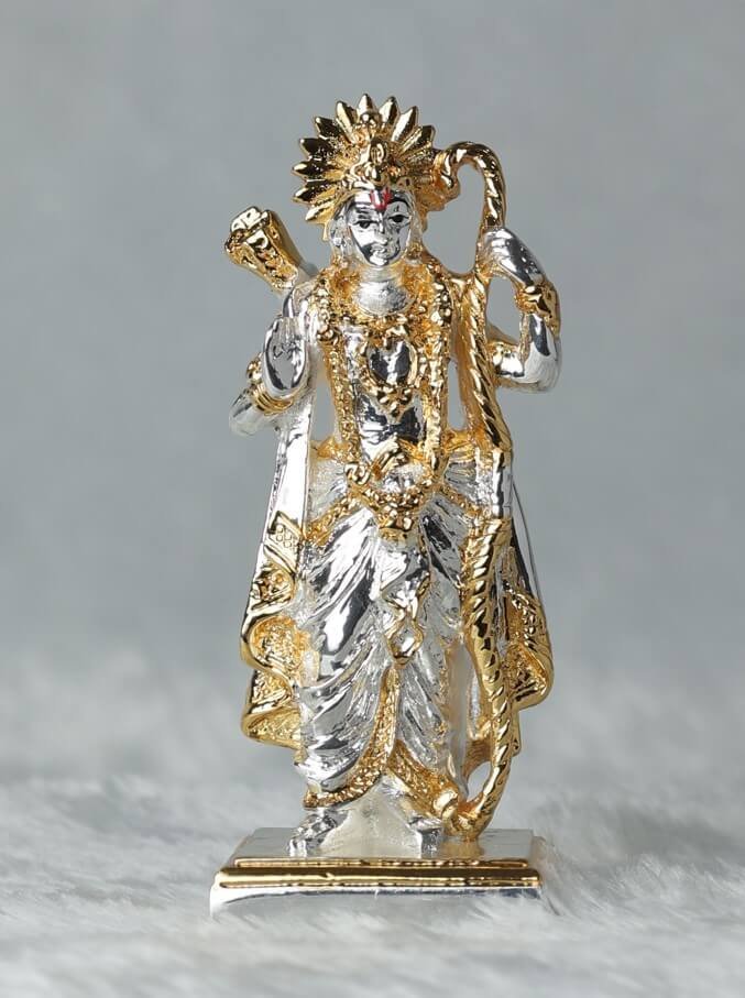 Divine Gold and Silver Plated Ram Darbar Set - Ram, Sita, Laxman, Hanuman