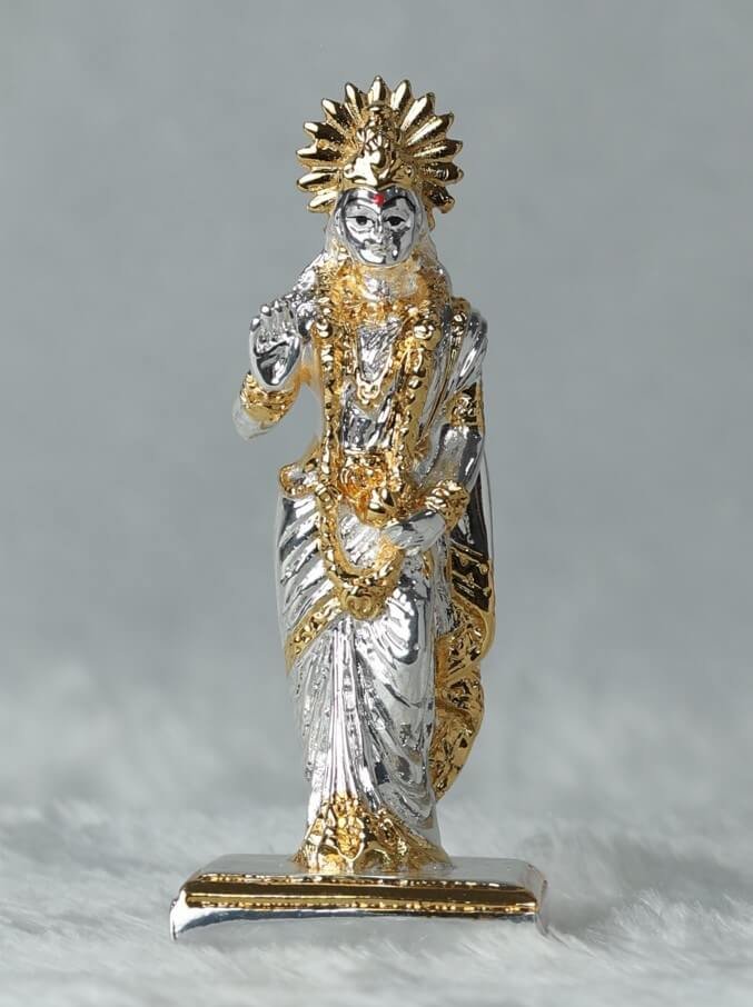 Divine Gold and Silver Plated Ram Darbar Set - Ram, Sita, Laxman, Hanuman