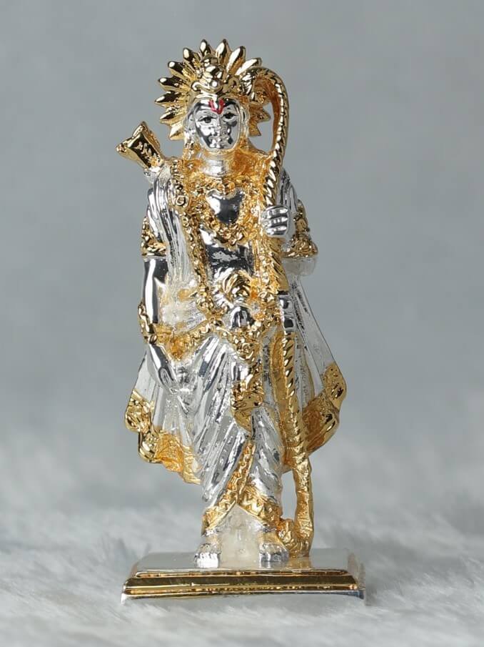 Divine Gold and Silver Plated Ram Darbar Set - Ram, Sita, Laxman, Hanuman