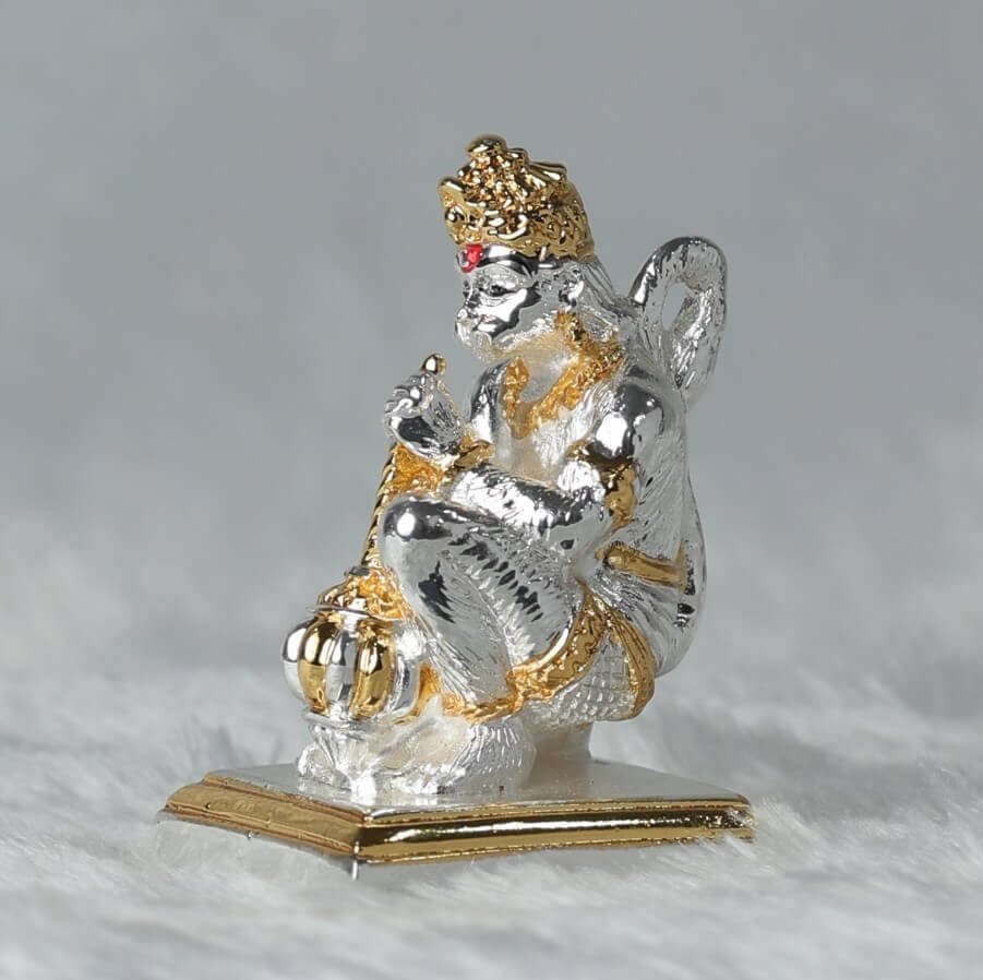 Divine Gold and Silver Plated Ram Darbar Set - Ram, Sita, Laxman, Hanuman