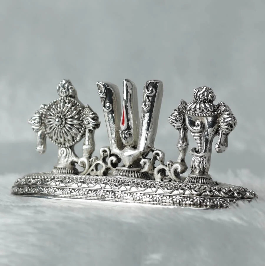 Silver Plated Antique Finish Tirupati Balaji Tilak GiftorDecor