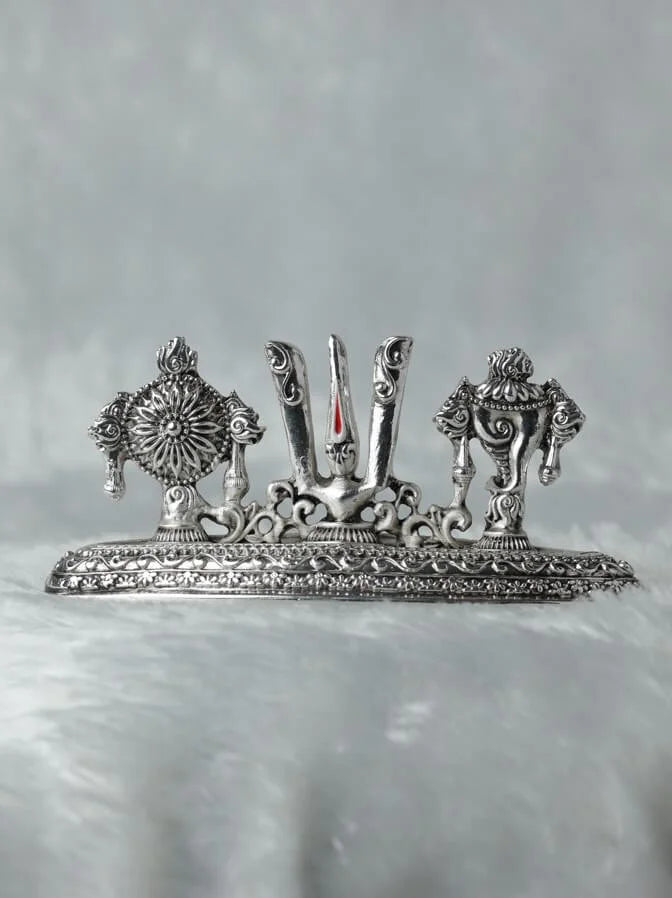 Silver Plated Antique Finish Tirupati Balaji Tilak GiftorDecor