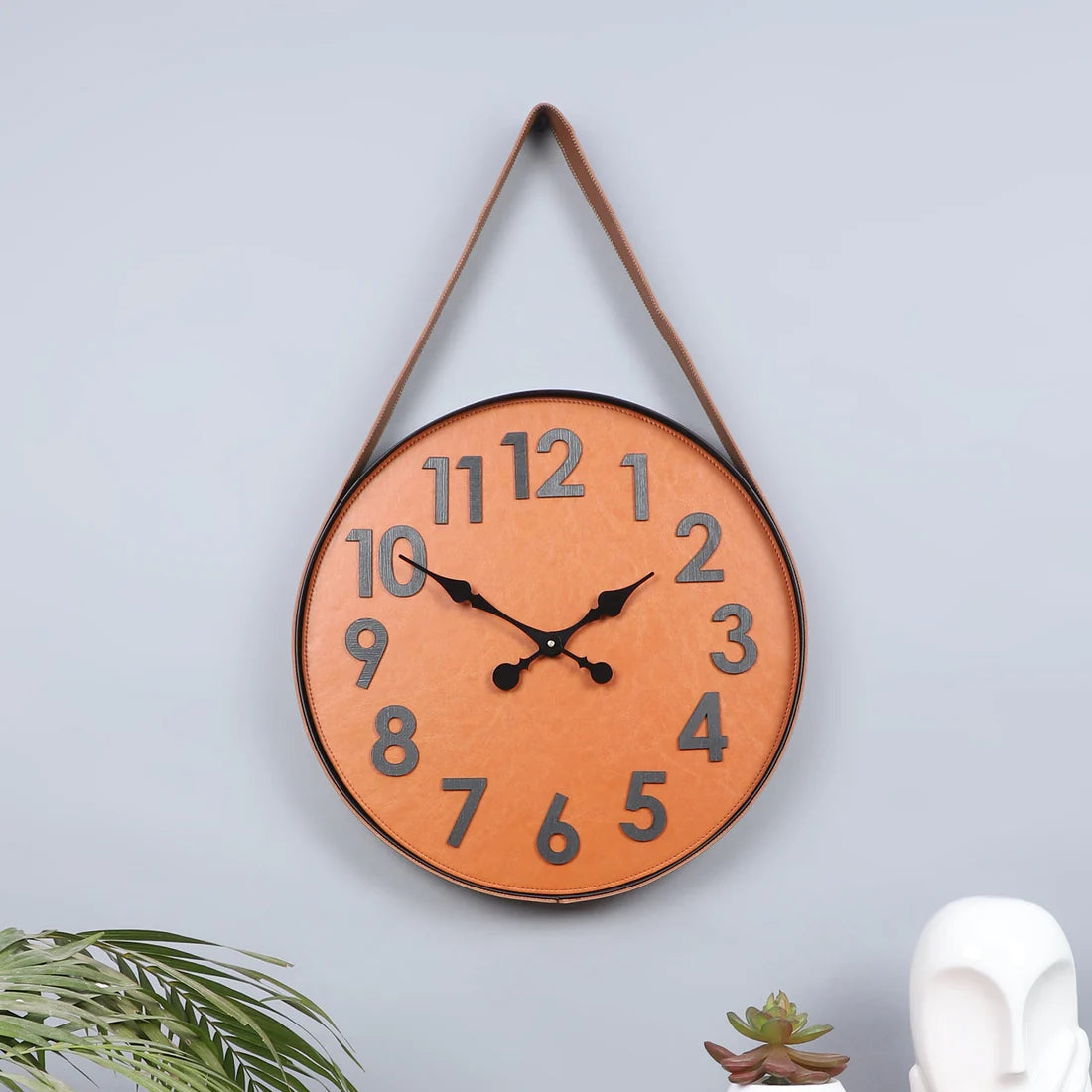 Vintage Leather Strap Wall Clock || Wall Clock Gift Or Decor