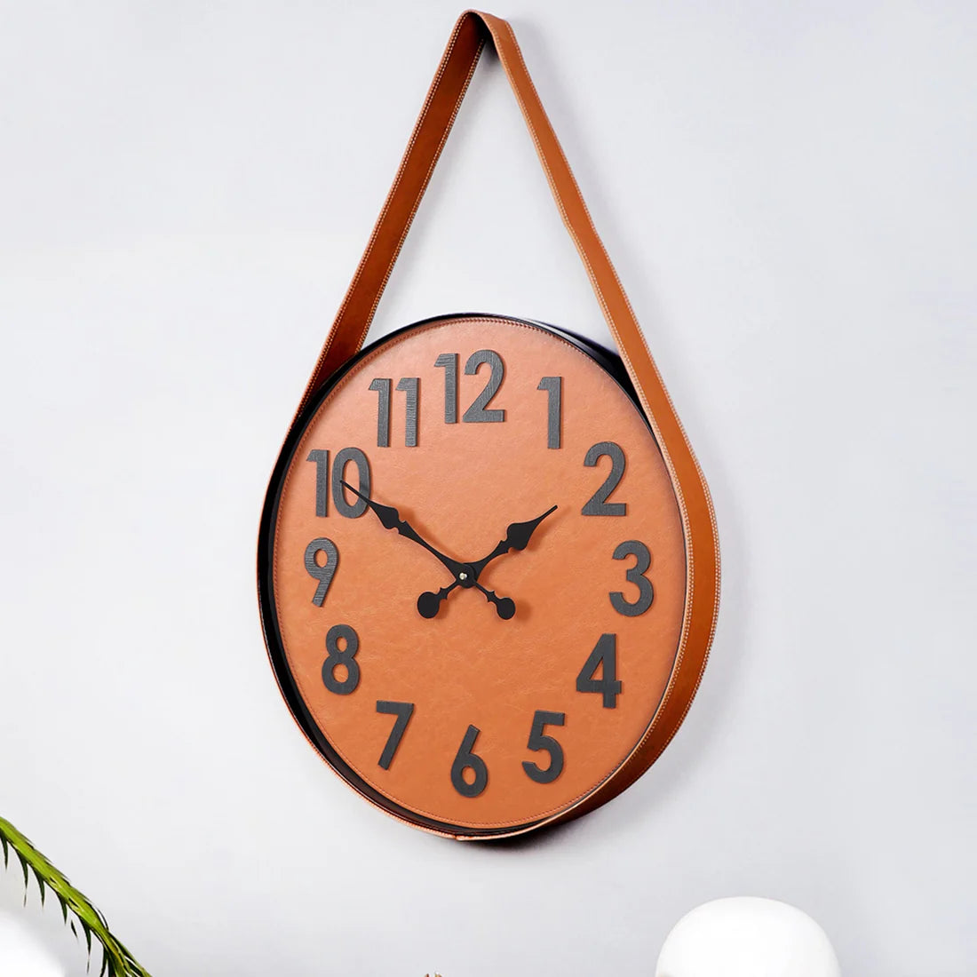 Vintage Leather Strap Wall Clock || Wall Clock Gift Or Decor