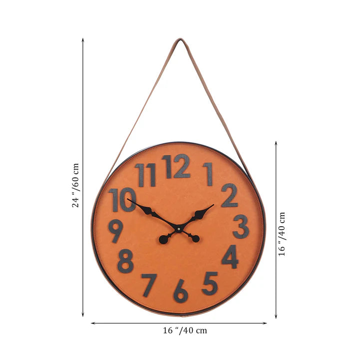 Vintage Leather Strap Wall Clock || Wall Clock Gift Or Decor