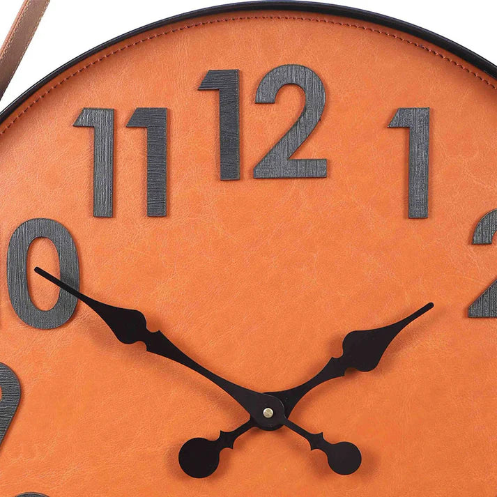 Vintage Leather Strap Wall Clock || Wall Clock Gift Or Decor