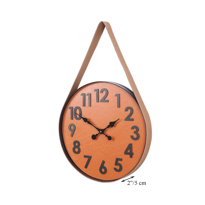 Vintage Leather Strap Wall Clock || Wall Clock Gift Or Decor