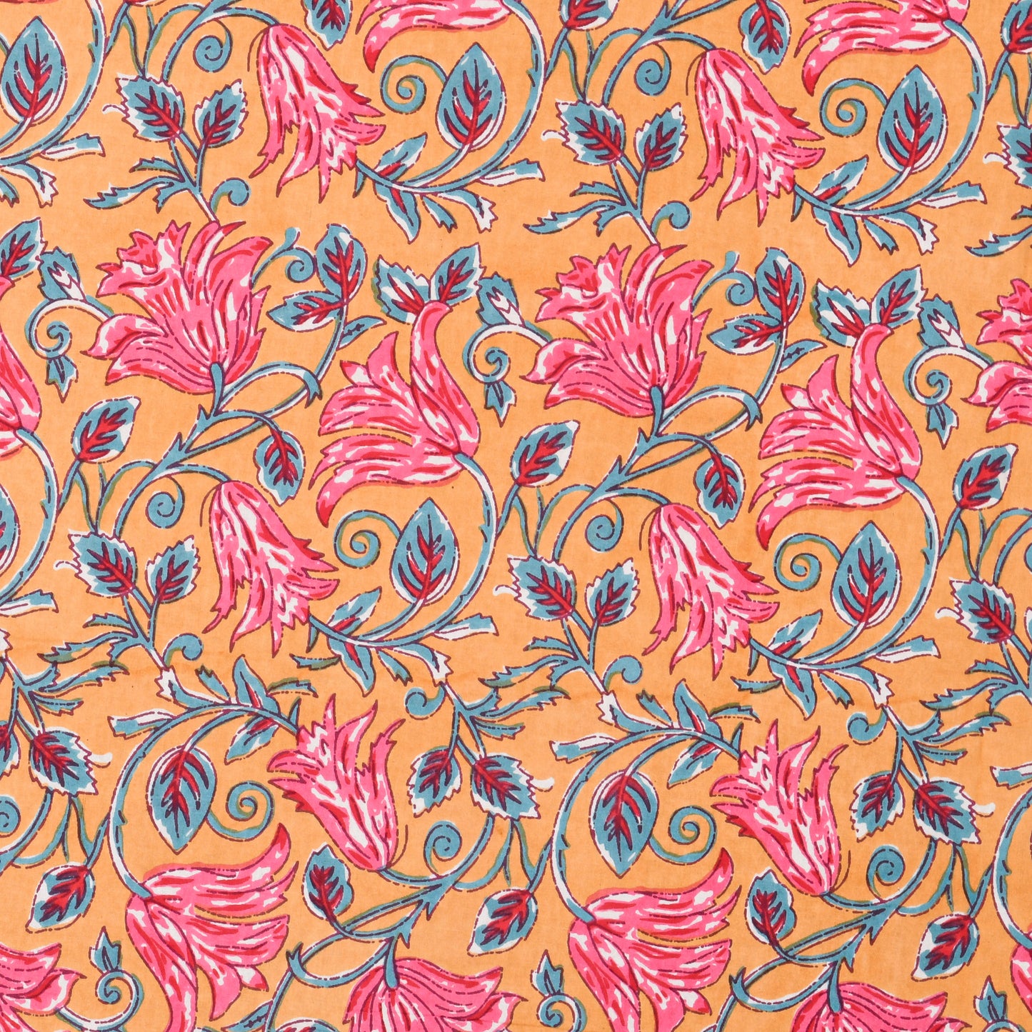 Pure Organic Cotton Bedsheet Hand Block Printed King Size with Pillow Covers 240 TC