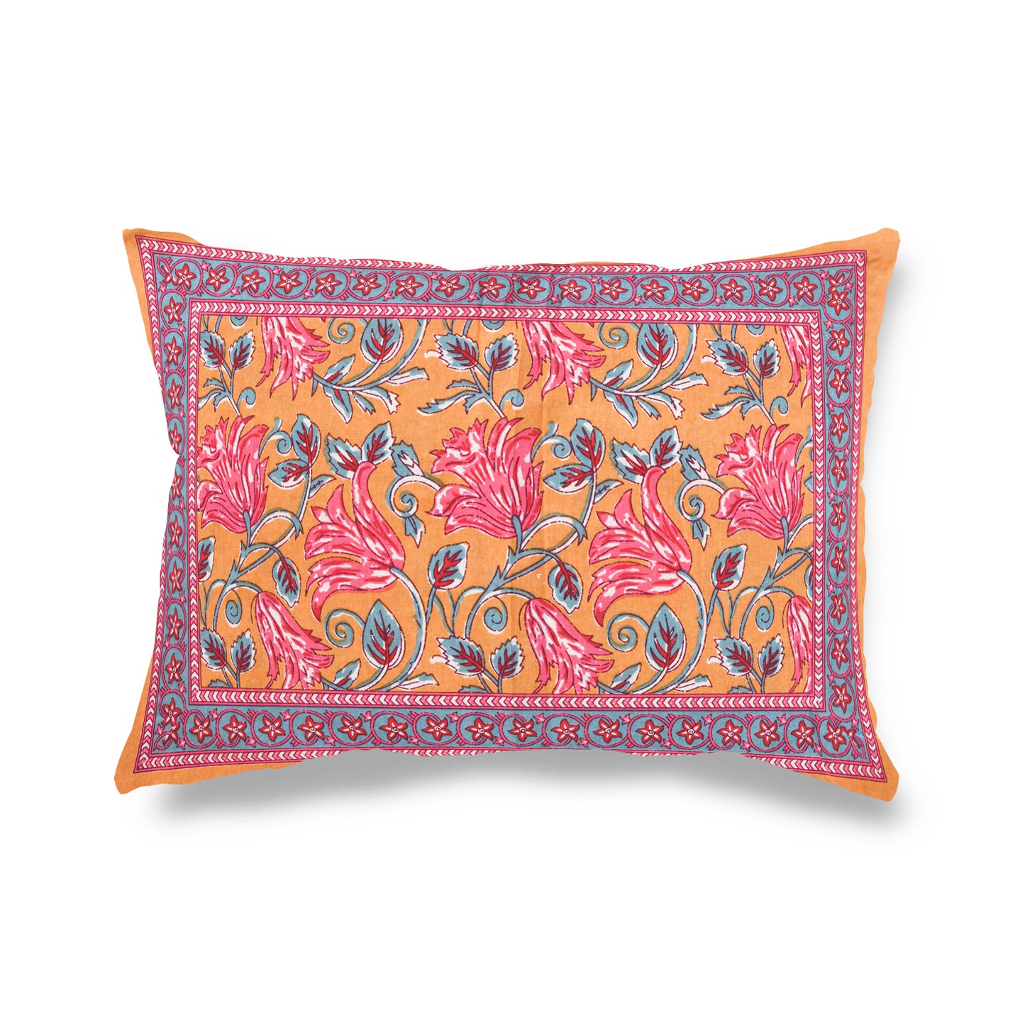Pure Organic Cotton Bedsheet Hand Block Printed King Size with Pillow Covers 240 TC