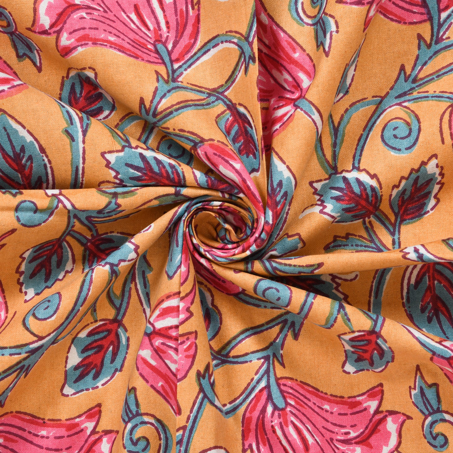 Pure Organic Cotton Bedsheet Hand Block Printed King Size with Pillow Covers 240 TC