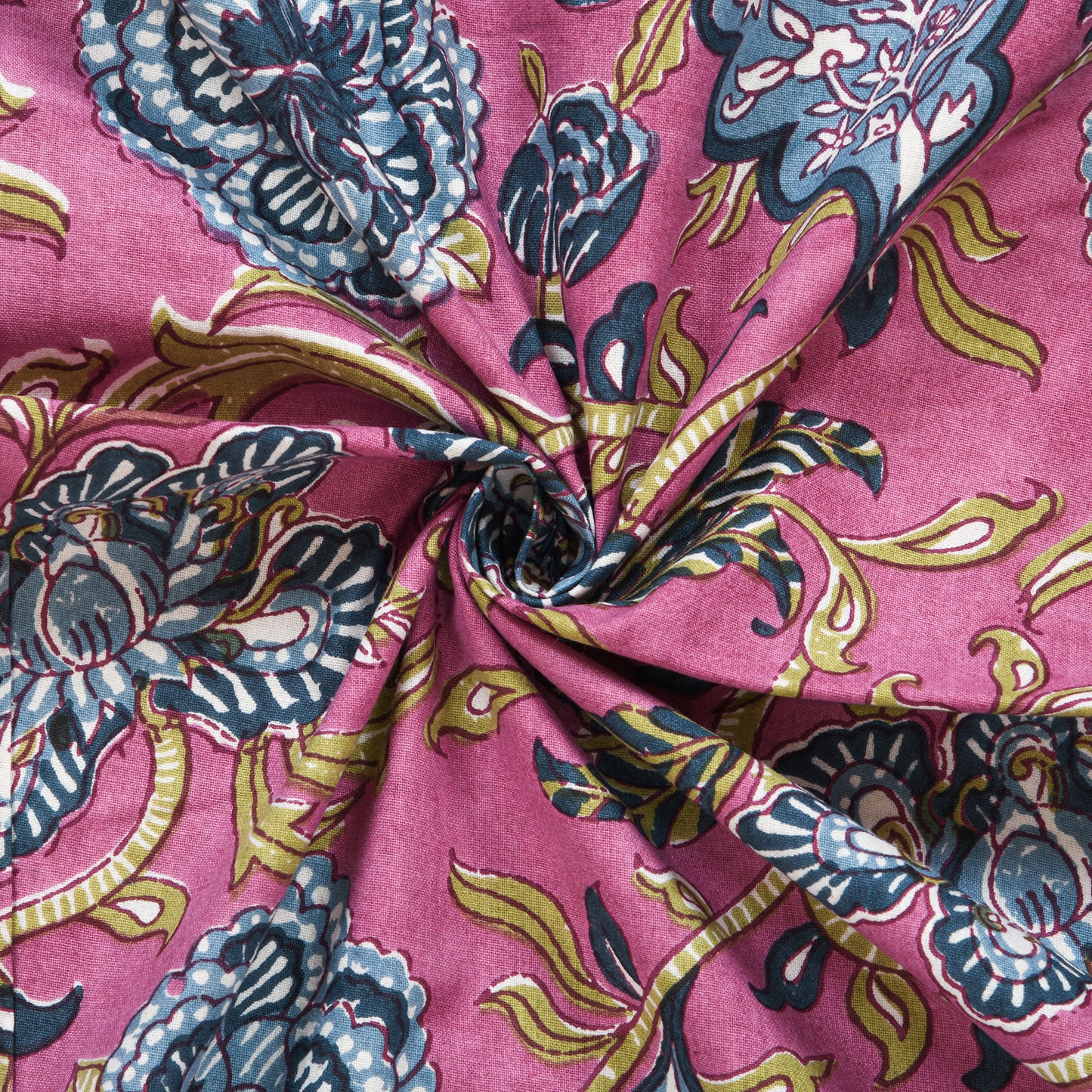 Pure Organic Cotton Bedsheet Hand Block Printed King Size with Pillow Covers 240 TC