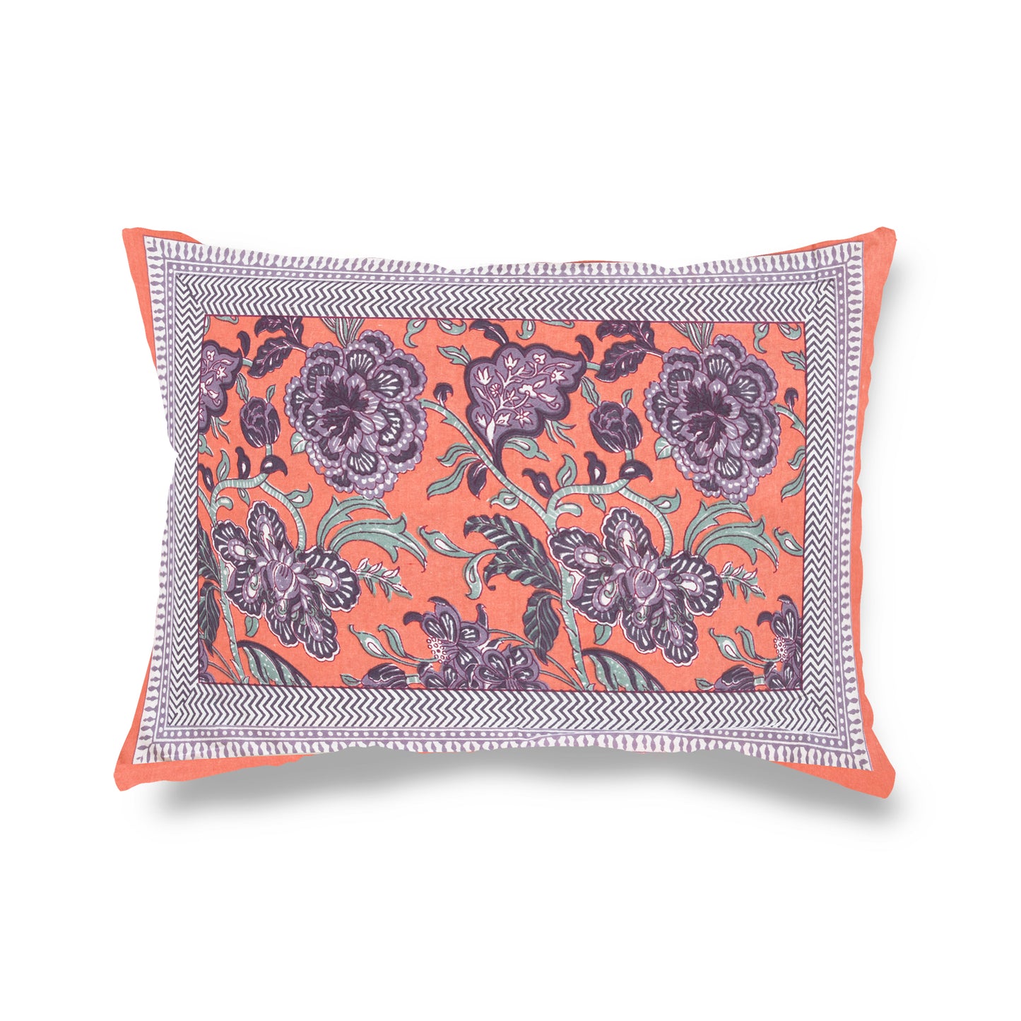 Pure Organic Cotton Bedsheet Hand Block Printed King Size with Pillow Covers 240 TC