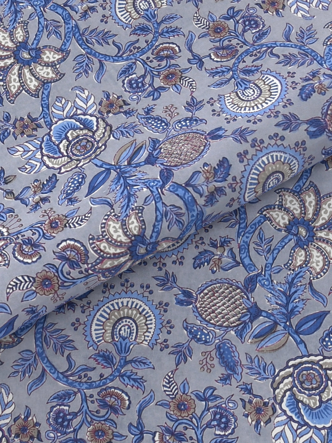 Pure Organic Cotton Bedsheet Hand Block Printed King Size with Pillow Covers 240 TC