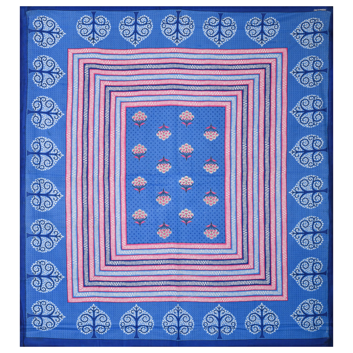 85 X 95 inch Queen Size 100% Cotton Bedsheet for Double Bed with Pillow Cover Gift Or Decor