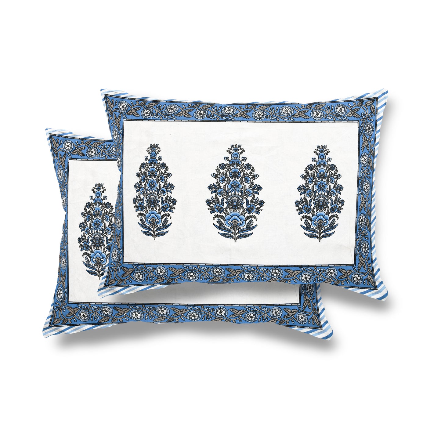 108 X 108 inch Super King Size 100% Cotton Bedsheet for Double Bed with Pillow Cover Gift Or Decor