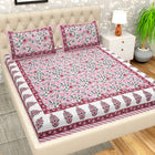 108 X 108 inch Super King Size 100% Cotton Bedsheet for Double Bed with Pillow Cover