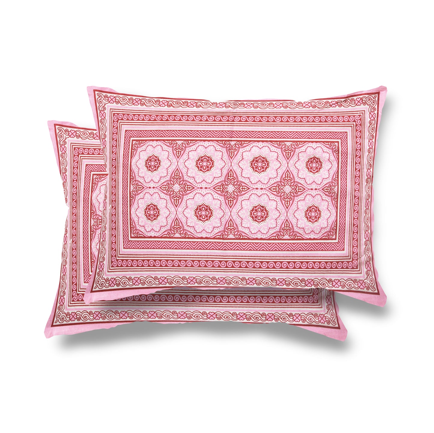 108 X 108 inch Super King Size 100% Cotton Bedsheet for Double Bed with Pillow Cover Gift Or Decor