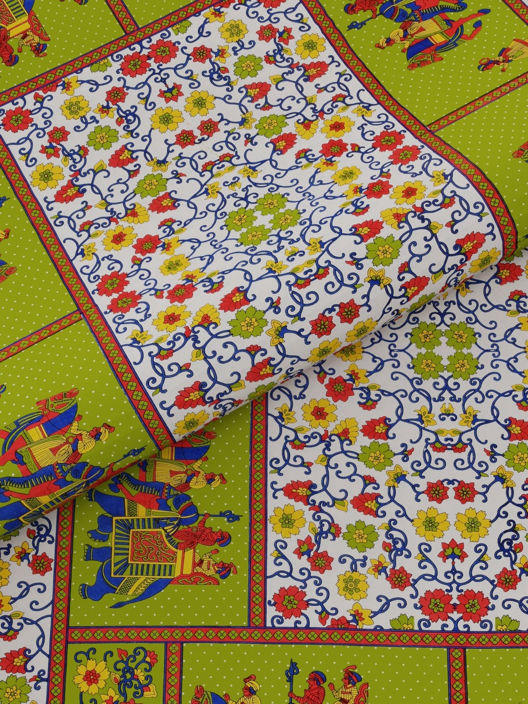 Pure Organic Cotton Bedsheet Hand Block Printed King Size with Pillow Covers 240 TC 90X108 inches